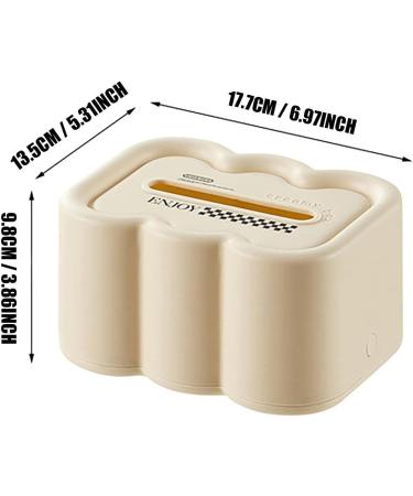 Tissue Box Holder - Wet Wipes Box Holder Dispenser Case Rectangular Wet Wipes Case with Lid for Tissue Bathroom Wet Wipes Countertop Room Night Stand Cream Color - Buy Online on GoSupps.com