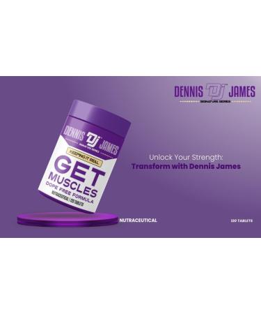 DENNIS JAMES Signature Series Get Muscles - 120 Tablets | Enhance Strength & Recovery | 60 Servings - Shop Internationally - Buy Online on GoSupps.com