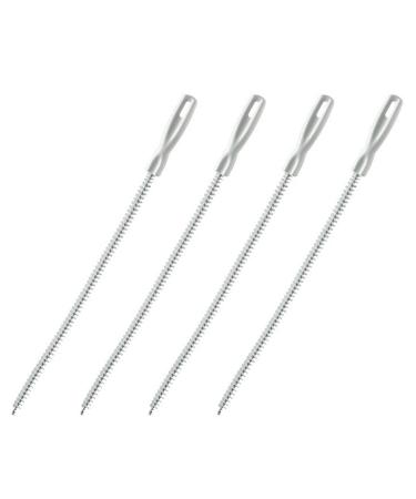 4Pcs Sewer Drain Cleaning Brush Bendable Sink Overflow Drain Brush For Bathroom Sewer Hair Catcher Flexible Cleaner Flexible Drain Brush Long Nylon Cleaner