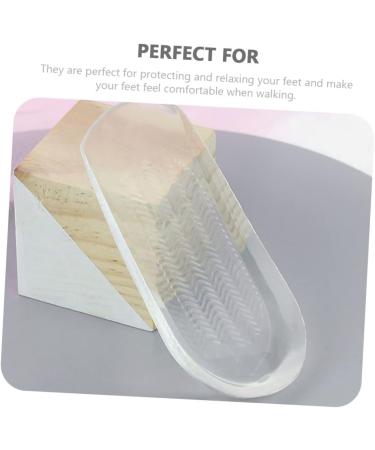 FRCOLOR Heel Pads for Plantar Fasciitis - Comfort Gel Inserts for Men & Women - 2 Pairs Transparent Sneaker Cushions 12x6.5cm - Buy Online on GoSupps.com