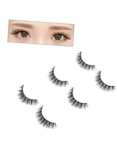 minkissy 3 Pairs Fake Lashes Natural Eyelashes Fake Eyelash False Eyelash Long Thick Eyelashes Dense - Buy Online on GoSupps.com