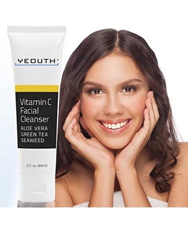 Yeouth Vitamin C Facial Cleanser 3 fl oz | Brightening & Hydrating Skincare - Buy Online on GoSupps.com