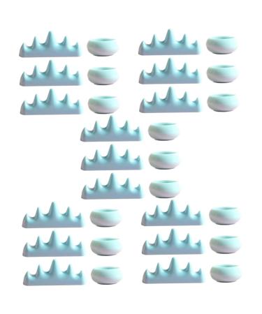 Healeved 5 Sets Nail Art Brush Cup Mini Crown Clip Soak off Bowl Makeup Brush Organizer Nail Brush Nail Pen Washing Cups Candle Holder Acetona Gel Pen Holder Plastic Nail Removal