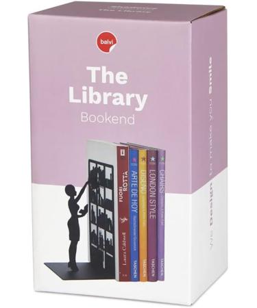 Buy Balvi Library Metal Bookend - Stylish Black Bookshelf Organizer for International Shipping - Buy Online on GoSupps.com