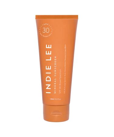 Indie Lee SPF 30 Broad Spectrum Sunscreen - Mineral Based Sunscreen with Squalane  Shea Butter & Aloe for All Day Sun Skin Care - Hydrating Uncoated Zinc Oxide Sun Block (3.3oz)