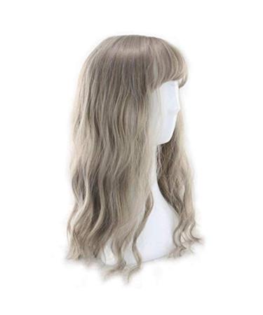 BGHJUE Lady Long Curly Hair Wig - Soft Greenwood Gray Wave Air Buns for Sister Harajuku Style - International Shipping Available - Buy Online on GoSupps.com