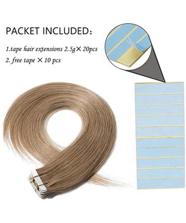 SEGO Tape In Hair Extensions | Remy Real Hair 20 Tress - 12 Honeyblond #27 - Includes 10 Free Tapes - 40g - Buy Online on GoSupps.com