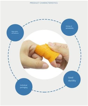 Dewedrt White Sport Self Adhesive Elastic Bandage Wrap Tape for Knee Support Pads Finger Ankle Palm Shoulder - Buy Online on GoSupps.com