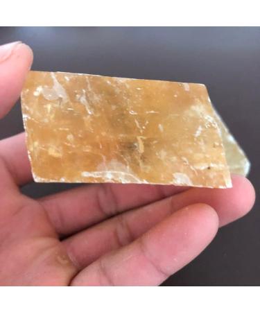 1pcs Crystal Stone Calcite Quartz Stone Rhombus Raw Specimen Natural Yellow calcspar Gemstone - Buy Online on GoSupps.com