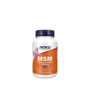 NOW Supplements MSM 1000mg Lignisul Capsules 120 Count