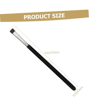 DRESSOOS 6pcs Flat Eyebrow Brush Eye Brush Makeup Eyeshadow Brush Eyeliner Makeup Brush Black Wooden Handle - Buy Online on GoSupps.com