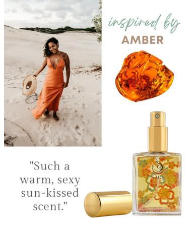 Amber Organic Perfume Spray by Sage- 2 oz Vegan & Cruelty-Free Earthy Scent Amber Blood Orange Musk Amber 2 oz Eau de Toilette Spray - Buy Online on GoSupps.com