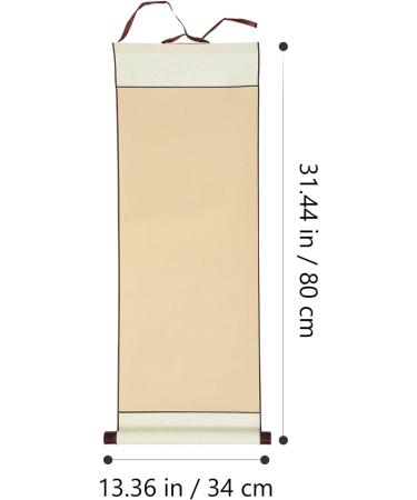 ARTIBETTER Hanging Chinese Xuan Paper Scroll - 31 x 13 Inch Blank Calligraphy Scroll for Home Decor - Golden Chinese Painting Paper - Buy Online on GoSupps.com
