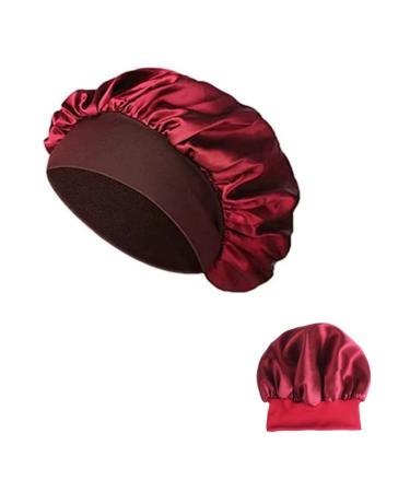 Satin Bonnet Hair Bonnet for Sleeping  Hair Bonnets for Black Women Silk Bonnet for Curly Hair Satin Bonnet with Elastic Band