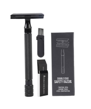 Minkissy 2 sets manual razor safety razor for men razor in the old style mustache trimmer razor men razor gift stainless steel blade metal fader double -edged