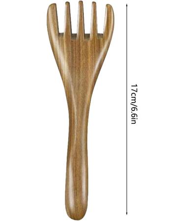 Samuliy Wooden Scalp Massage Comb | Five Claw Multifunctional Head Massager for Stress Relief & Relaxation | Durable Manual Guasha Tool - Buy Online on GoSupps.com