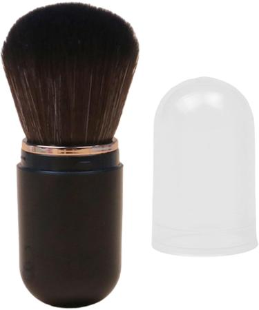 Retractable Powder Brush | Travel Powder Brush | Retractable Portable Makeup Brush for Travel Foundation Application Portable Compact with Lid black - Buy Online on GoSupps.com
