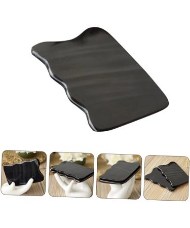 Gleavi 4-Piece Scratching Board Set - Black Gua Sha Facial Massage Tool for Optimal Skin Care | Jade & Buffalo Horn 9.5x5.8x0.3cm - Buy Online on GoSupps.com
