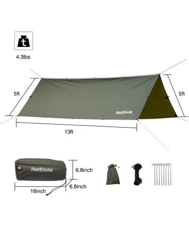 NatEtoile Camping Tarps 13x10ft Hammock Rain Fly  Heavy Duty Waterproof Rain Fly Cover for Hammock Camping  Tarp for Under Tent  Hammock Tarp for Camping  Hiking  Backpacking - Buy Online on GoSupps.com