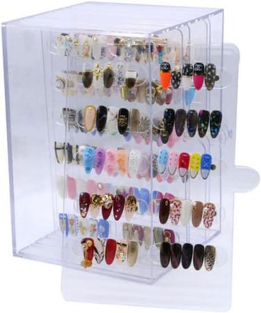 Nail Art Display Stand Nail Tips Acrylic Storage Box with 5 Movable Layers Manicure Tool Nail Art Display Stand - Buy Online on GoSupps.com