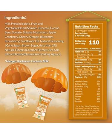 Better Than Good Sweet Keto Gluten-Free Salted Caramel Protein Puffs (4-Pack) | Low Sugar, Low Calorie, Diabetic Friendly Snacks | 16g Protein, 2 Servings Fruits & Veggies | Paleo Diet Approved | 0.88 oz (Pack of 4) - Buy Online on GoSupps.com