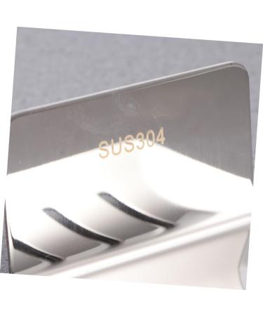 Ciieeo 1pc 304 Soap Rack Stainless Steel Soap Holder Punch Free Soap Holder Metal Soap Holder Sponge Drain Soap Holder Stainless Steel Rack Sponge Drain Rack Take a Bath Soap Box Tub Tray - Buy Online on GoSupps.com