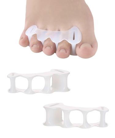 Bunion Toe Separators Toe Spacers for Feet Women Men to Correct Their Toes Silicone Toe Spreaders Toe Straightener for Hammertoe Curled Toe (S Women Shoe Size: 5-9 Men: 6-7)