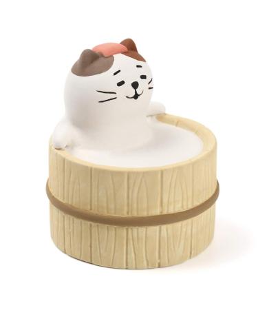 Aroma Ceramic Stone Diffuser [Japan Import] Aromatherapy Essential Oil Diffuser, Non Electric, Passive, Unique, Cute, Animal, Design for Women, Men, and Gifts (Bathing Cat)