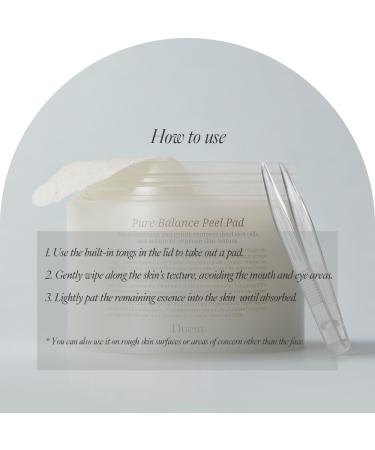 DUEM Pure Balance Peel Pad - Gentle Exfoliation for Smoother Skin | Suitable for All Skin Types | Korean Skincare | 50 Pads - International Shipping Available - Buy Online on GoSupps.com