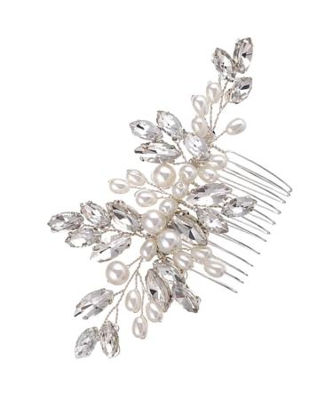 Beaupretty Bridal Headwear Hair Clip Hair Toppers Wedding Hair Accessories Hair Pin Bridal Hair Comb Hairpin Decor Exquisite Hair Comb Wedding Headdress Bride White Grace Crystal Hair Piece