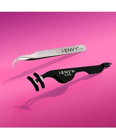 iEnvy by Kiss Easy Grip Strip Lash Applicator Tweezer Black | KPA02 - Buy Online on GoSupps.com