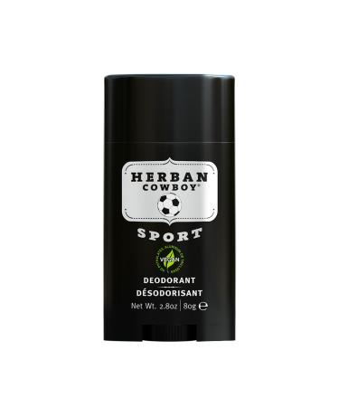 Herban Cowboy Sport Aloe Infused Deodorant with Hints of Rosemary Parsley and Sage (2.8 oz) Fresh 2.8 Ounce (Pack of 1)