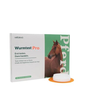 Vetevo Wurmtest per horse incl. Egg count reliable test for roundworms strongylids liver sail & Co. horses faecal sample for selective deworming