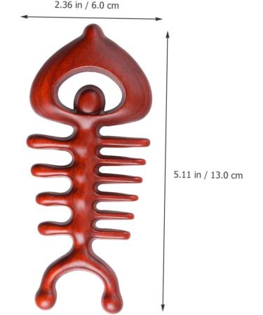 Tovinanna Wooden Comb - Premium Back & Body Massager Tool | Wide Tooth Rosewood Scalp Comb for Relaxation & Wellness - Buy Online on GoSupps.com