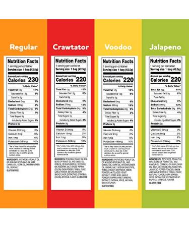 Zapp's New Orleans Kettle Chips Variety Pack - Voodoo, Cajun, Crawtator & Jalapeno (25 Count) - Buy Online on GoSupps.com