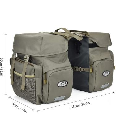 Lixada 50L Waterproof Bike Pannier Bag | Large Capacity Bicycle Trunk Bag | Army Green - Buy Online on GoSupps.com