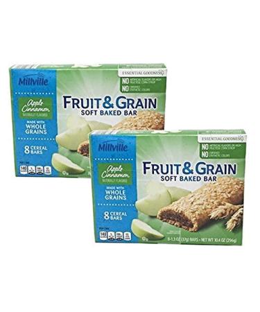 Millville Fruit & Grain Soft Baked Bar - Apple Cinnamon Flavor - 16 ct - Buy Online on GoSupps.com