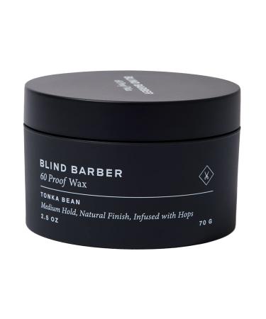 Blind Barber 60 Proof Wax - Matte Styling Wax for Men - Medium Hold, Workable Matte Texture with Volumizing Hops Extract - Water Based & Free of Greasy Oils (2.5oz / 70g)