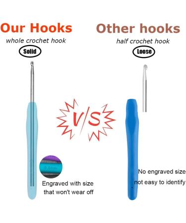 Mdoker Size H/8 Ergonomic Crochet Hook - Extra Long with Soft Handles for Arthritic Hands - Comfortable and Easy to Use for Beginners and Experienced Crocheters - Buy Online on GoSupps.com
