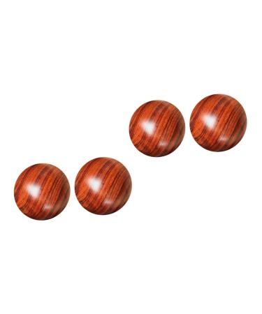 Homsfou 4 Pieces of solid wood massage ball leg exercise roll sport-stress balls Chinese balls against stress chinese medicine balls acupuncture point messages health care china