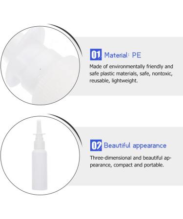 Nebulizer Accessories: 60ml Refillable Nasal Spray Bottles for Fine Mist - Pump Sprayers for Nose, 15x3.2x3.2cm - Buy Online on GoSupps.com