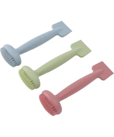 gernie 3Pcs Silicone Facial Brush 3Pcs Silicone Facial Brush Double Head Spatula Scoop Facial Cleansing Brush Cleaning for Beauty Salon Apply Mud Mask - Buy Online on GoSupps.com