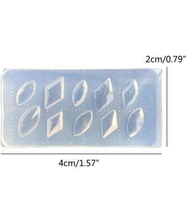 FEIlei 15Pcs Mini Faceted Gem Heart Silicone Molds Nail Art Carving Mold Suitable for DIY Nail Art Decoration Supplies Tool - Buy Online on GoSupps.com