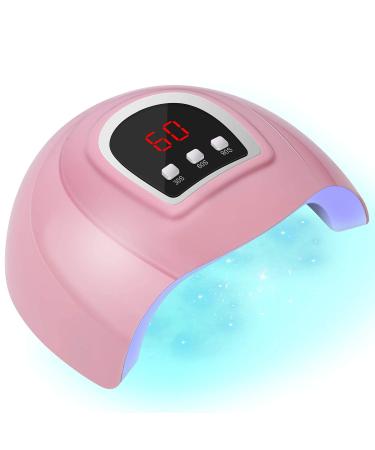 LED Nail Lamp, Professional Nail Dryer 54W, Portable Nail Dryer with Timer/Sensor/LCD Display Suitable for Fingernails and Toenails, Home and Salon