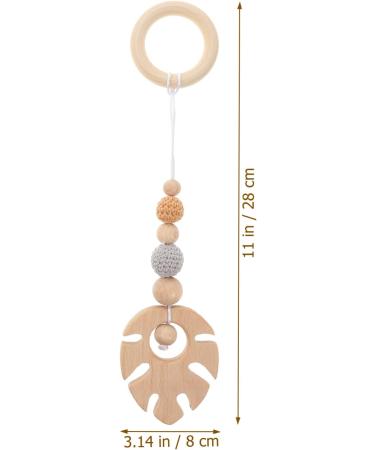 Toddmomy 4Pcs Wooden Baby Crib Hanging Teething Toys - Grey - Buy Online on GoSupps.com