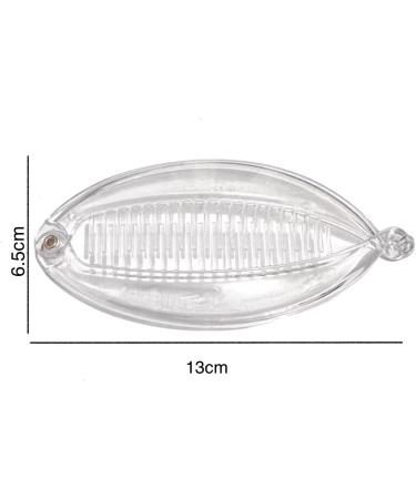 2 pieces Fish Hair Clips Clear Slides Plastic Fishtail Ponytail Banana Hair Clips Non-slip Hair Comb for Womens Girls Accessories (Clear) - Buy Online on GoSupps.com