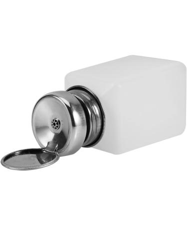 Brrnoo Empty Nail Bottle 200 ML Clear & Silver Plastic with Stainless Steel Lid Liquid Remover Cleaner for Nail Polish Makeup Travel Household Use - Buy Online on GoSupps.com