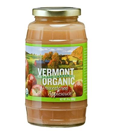 Vermont Village Cannery Organic Unsweetened Applesauce, 24 Ounce (Pack of 6)