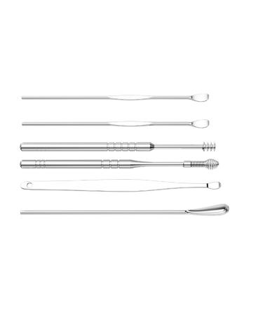 6pcs Stainless Steel Earwax Removal Kit - Reusable Ear Cleaning Tool for Men, Women, and Children - Buy Online on GoSupps.com