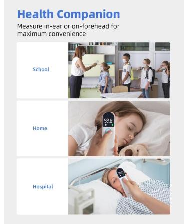 Buy Digital Thermometer for Adults & Kids - Accurate Touchless Ear & Forehead Readings Fever Alarm Large LED Display - Ideal for Babies & Toddlers - Fast Shipping Worldwide - Buy Online on GoSupps.com
